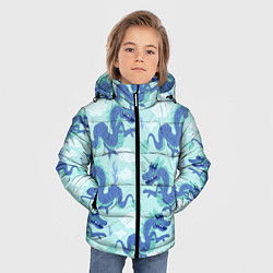 Куртка зимняя для мальчика Узор с драконами, цвет: 3D-красный — фото 2