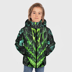 Куртка зимняя для мальчика Green slime, цвет: 3D-черный — фото 2