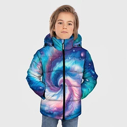 Куртка зимняя для мальчика Галактический тай-дай, цвет: 3D-красный — фото 2