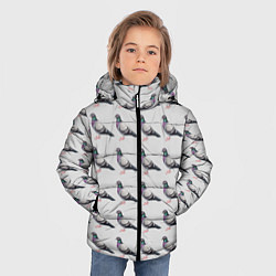 Куртка зимняя для мальчика Голуби воркуют, цвет: 3D-черный — фото 2