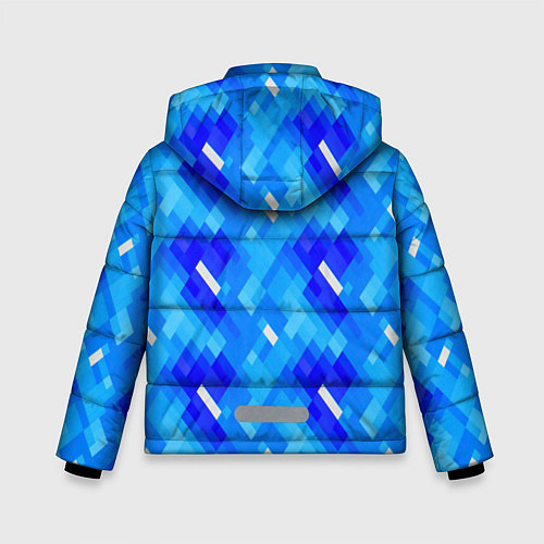 Зимняя куртка для мальчика Синее пиксельное полотно / 3D-Черный – фото 2