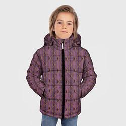 Куртка зимняя для мальчика Паттерн тёмно-розовый, цвет: 3D-черный — фото 2