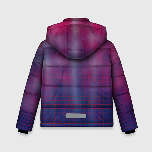 Зимняя куртка для мальчика Клетчатый паттерн / 3D-Черный – фото 2
