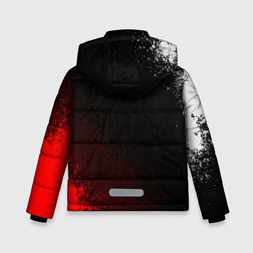 Зимняя куртка для мальчика Герб РФ краски империи / 3D-Красный – фото 2