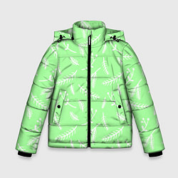 Куртка зимняя для мальчика Нежный новогодний узор, цвет: 3D-светло-серый