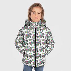 Куртка зимняя для мальчика Паттерн детский со Змеем Горынычем, цвет: 3D-черный — фото 2