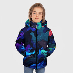 Куртка зимняя для мальчика Камуфляж из разноцветных красок, цвет: 3D-светло-серый — фото 2
