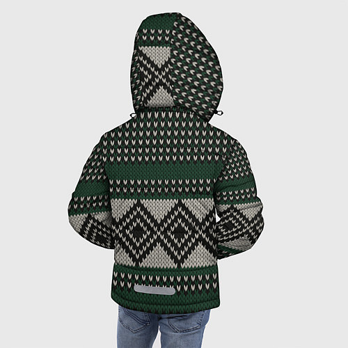Зимняя куртка для мальчика Свитер Вовы Адидаса / 3D-Светло-серый – фото 4