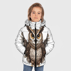 Куртка зимняя для мальчика Совушка с крыльями, цвет: 3D-черный — фото 2