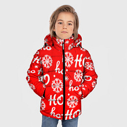 Куртка зимняя для мальчика Падающие снежинки, цвет: 3D-светло-серый — фото 2