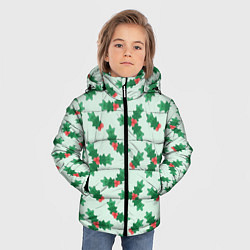 Куртка зимняя для мальчика Рождественская омела, цвет: 3D-светло-серый — фото 2