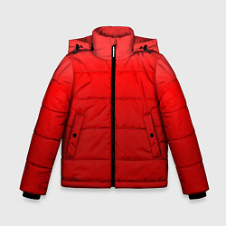 Куртка зимняя для мальчика Кроваво-красный градиент, цвет: 3D-черный