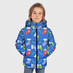 Куртка зимняя для мальчика Рождественские валенки, цвет: 3D-красный — фото 2
