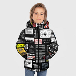 Куртка зимняя для мальчика Инженерные шильдики, цвет: 3D-красный — фото 2