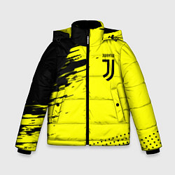 Куртка зимняя для мальчика Juventus спортивные краски, цвет: 3D-черный