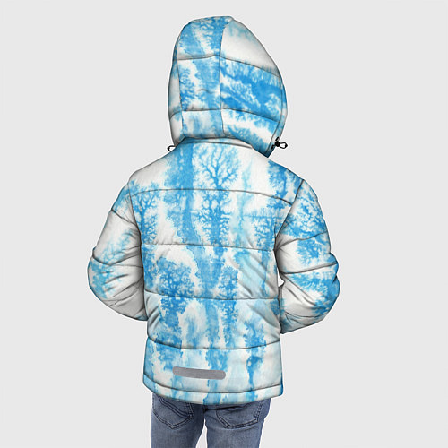 Зимняя куртка для мальчика Морозный узор акварель / 3D-Светло-серый – фото 4