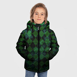 Куртка зимняя для мальчика Ромбовой паттерн, цвет: 3D-светло-серый — фото 2