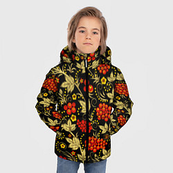 Куртка зимняя для мальчика Русский узор с позолотой, цвет: 3D-светло-серый — фото 2