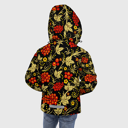 Зимняя куртка для мальчика Русский узор с позолотой / 3D-Красный – фото 4
