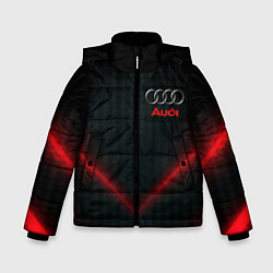 Куртка зимняя для мальчика Audi stripes neon, цвет: 3D-красный