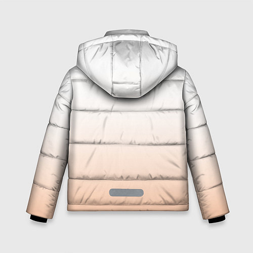 Зимняя куртка для мальчика Персиково-белый градиент / 3D-Красный – фото 2