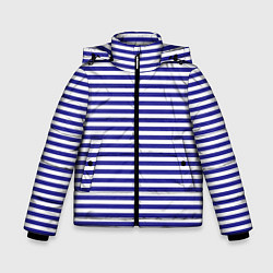Куртка зимняя для мальчика Тельняшка моряка, цвет: 3D-светло-серый