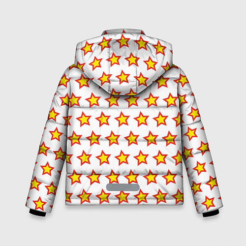 Зимняя куртка для мальчика Звезды защитника / 3D-Черный – фото 2