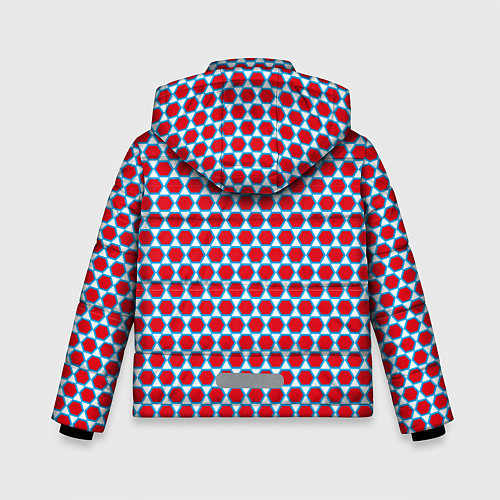 Зимняя куртка для мальчика Вишнёвый многогранник / 3D-Светло-серый – фото 2