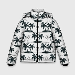 Куртка зимняя для мальчика Пальма и ромб, цвет: 3D-светло-серый