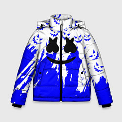 Куртка зимняя для мальчика Marshmello dj blue pattern music band, цвет: 3D-черный
