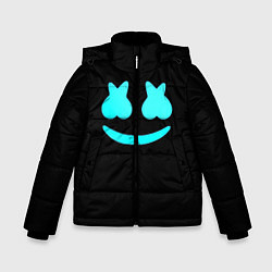 Куртка зимняя для мальчика Маршмеллоу голубое лого, цвет: 3D-красный