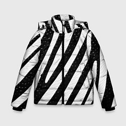 Куртка зимняя для мальчика Зебра под дождем, цвет: 3D-светло-серый