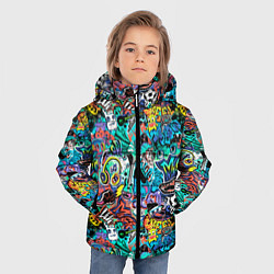 Куртка зимняя для мальчика Music life, цвет: 3D-черный — фото 2
