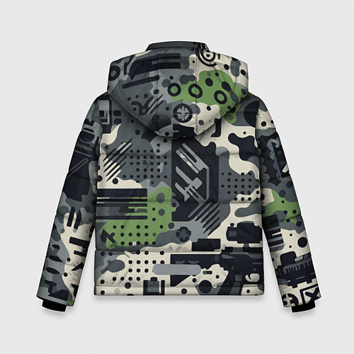 Зимняя куртка для мальчика Counter Strike go - pattern / 3D-Светло-серый – фото 2