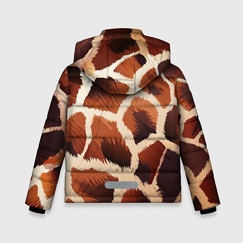Зимняя куртка для мальчика Пятнистый мех жирафа / 3D-Черный – фото 2