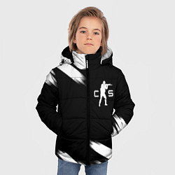 Куртка зимняя для мальчика Кс абстрактные краски текстура, цвет: 3D-черный — фото 2