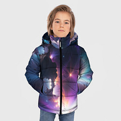 Куртка зимняя для мальчика Космическая вспышка, цвет: 3D-красный — фото 2