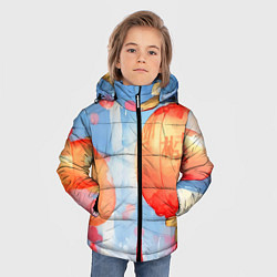 Куртка зимняя для мальчика Китайские новогодние фонарики, цвет: 3D-красный — фото 2
