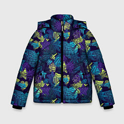 Куртка зимняя для мальчика Abstract vector pattern, цвет: 3D-светло-серый