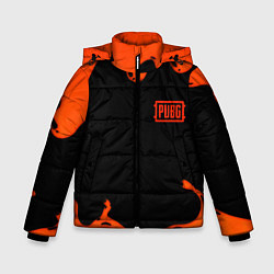Куртка зимняя для мальчика PUBG orange splash, цвет: 3D-красный