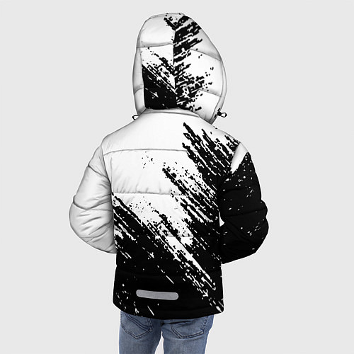 Зимняя куртка для мальчика Просто краски текстура / 3D-Красный – фото 4