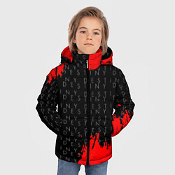 Куртка зимняя для мальчика Дестини паттерн шутер краски, цвет: 3D-светло-серый — фото 2
