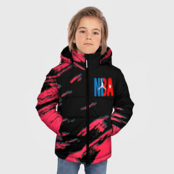 Куртка зимняя для мальчика NBA краски текстура, цвет: 3D-светло-серый — фото 2