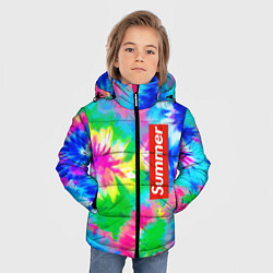 Куртка зимняя для мальчика Color abstraction - summer, цвет: 3D-светло-серый — фото 2