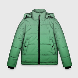 Куртка зимняя для мальчика Градиент приглушённый зелёный, цвет: 3D-черный