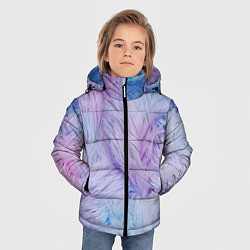 Куртка зимняя для мальчика Цветной узор из перьев, цвет: 3D-черный — фото 2