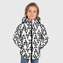 Куртка зимняя для мальчика Ведьмак паттерн згачки, цвет: 3D-черный — фото 2