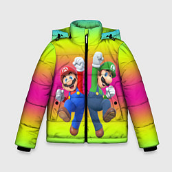 Куртка зимняя для мальчика Братья Марио, цвет: 3D-красный