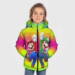 Куртка зимняя для мальчика Братья Марио, цвет: 3D-красный — фото 2