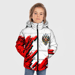 Куртка зимняя для мальчика Россия герб империя, цвет: 3D-светло-серый — фото 2